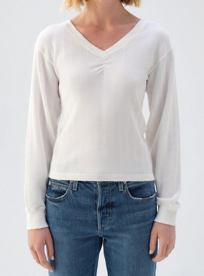 A M O Beau Waffle Knit  White Best Buy