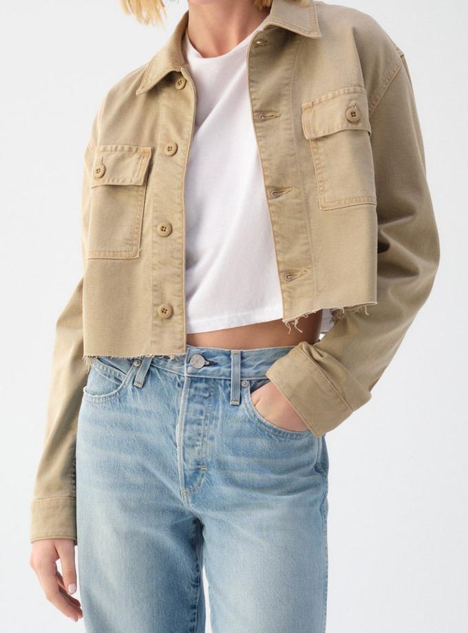 A M O Carly Jacket  Khaki Best Seller