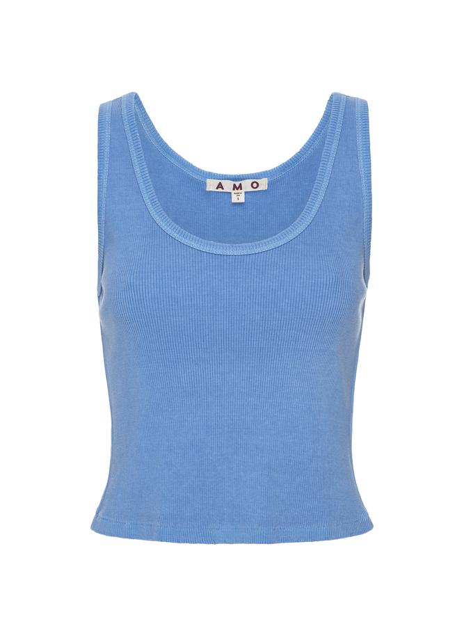 A M O Crop Rib Tank  Tranquil For Sale