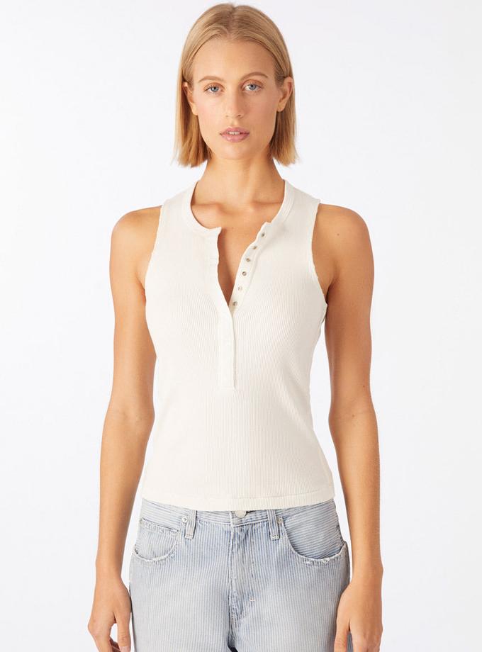 A M O Frances Tank  Eggshell New Arrival