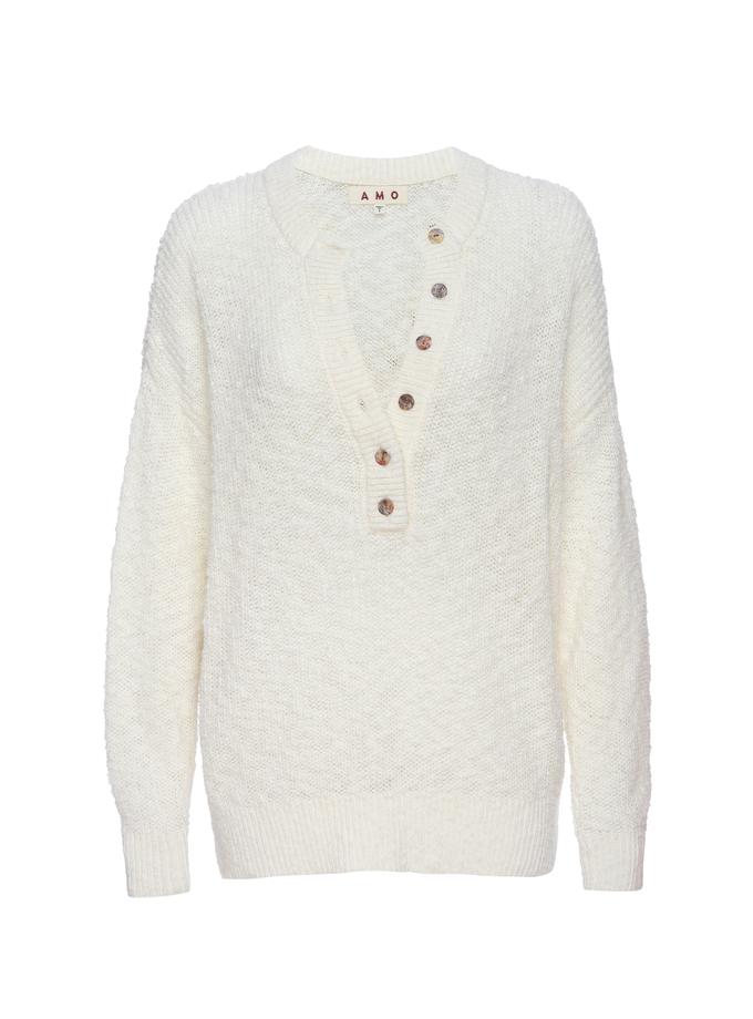 A M O Gertrude Sweater  Bone Best Price