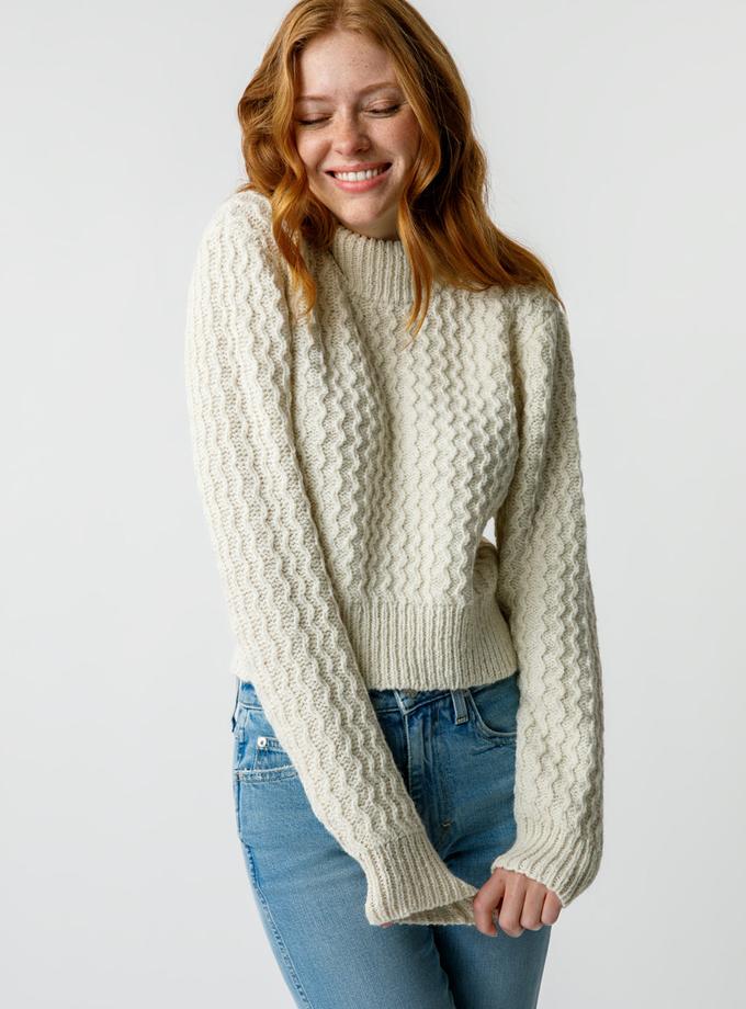 A M O Helen Sweater  Natural Free shipping