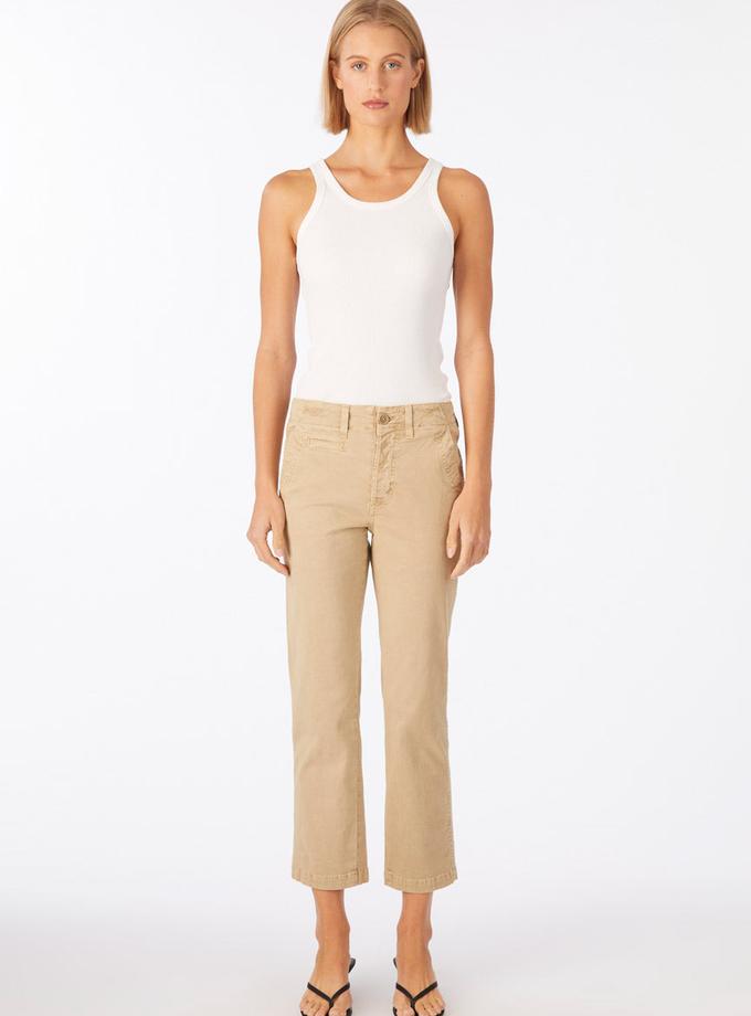 A M O Lillian Crop Chino  Khaki New Arrival