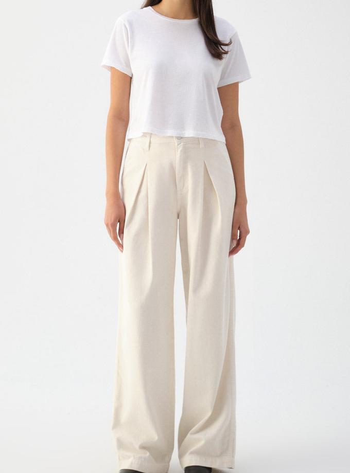 A M O Mary Trouser  Porcelain New Arrival