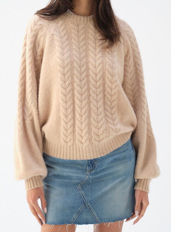 A M O Patrice Sweater  Camel Best Price