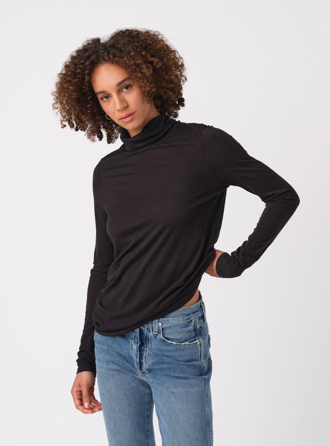 A M O Pixie Turtleneck  Black Best Seller