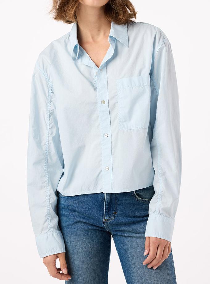 A M O Ruth Crop Shirt  Blue Bird Same Day Delivery