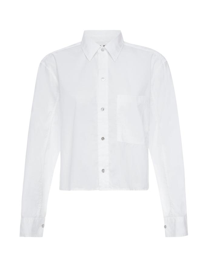 A M O Ruth Crop Shirt  White Same Day Delivery