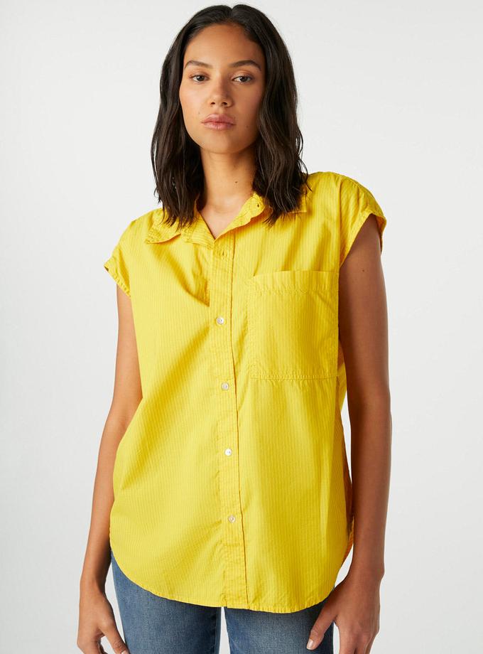 A M O Ruth Sleeveless Shirt  Lemon Same Day Delivery