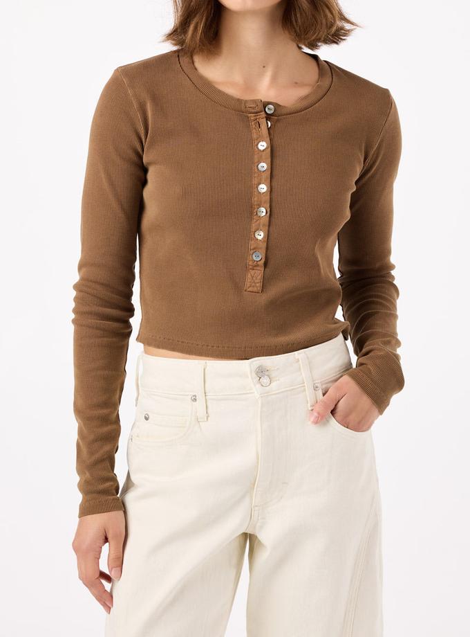 A M O Sassy Henley  Walnut Best Seller