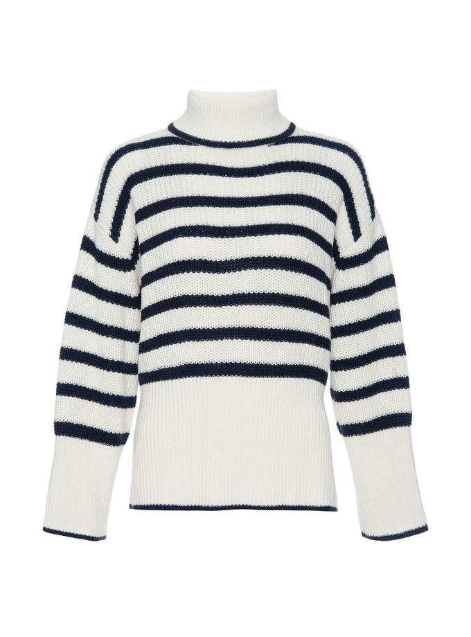 A M O Topanga Sweater  Natural/Navy Free shipping